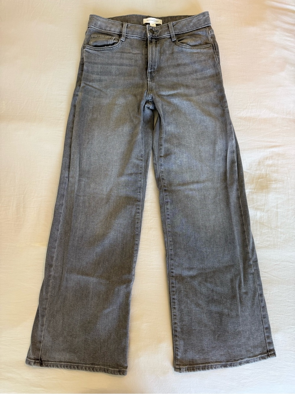 Treasure & Bond Girls Wide-Leg Gray Denim Jeans